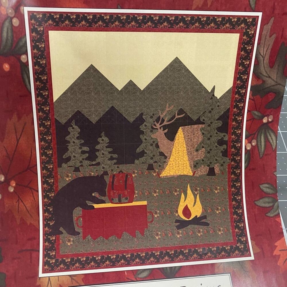 Quilt Kit Black Bear Smokey Mountains Applique Fabric Pattern Coach House Design
